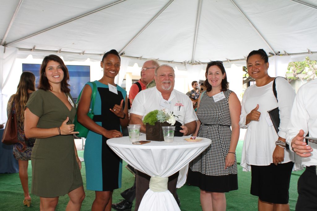 HCATT team: Rachel James, HCATT Project Manager (second left), Stan Osserman, HCATT Director (center), and Christine Tanuvasa, Contract Administrator (first right).